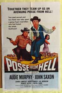 h267 POSSE FROM HELL one-sheet movie poster '61 Audie Murphy, John Saxon