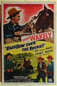 h254 RAINBOW OVER THE ROCKIES one-sheet movie poster '46 Jimmy Wakely sings!