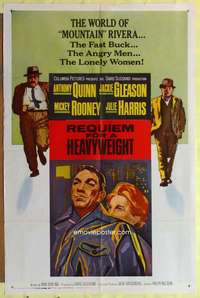 h242 REQUIEM FOR A HEAVYWEIGHT one-sheet movie poster '62 Quinn, boxing!
