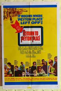 h238 RETURN TO PEYTON PLACE one-sheet movie poster '61 Carol Lynley
