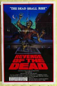 h236 REVENGE OF THE DEAD one-sheet movie poster '84 Pupi Avati, zombies!
