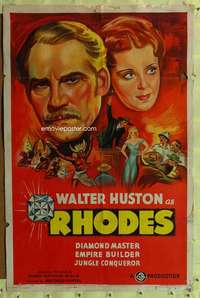 h233 RHODES OF AFRICA style B one-sheet movie poster '36 Walter Huston