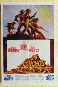 h228 RIO CONCHOS one-sheet movie poster '64 Boone, Whitman, Franciosa