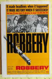 h226 ROBBERY one-sheet movie poster '67 Stanley Baker, Joanna Pettet