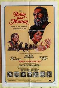 h225 ROBIN & MARIAN one-sheet movie poster '76 Sean Connery, Audrey Hepburn