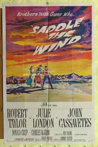 h215 SADDLE THE WIND one-sheet movie poster '57 John Cassavetes, Taylor