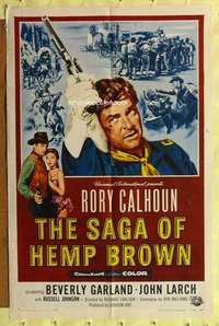 h214 SAGA OF HEMP BROWN one-sheet movie poster '58 Rory Calhoun, Garland