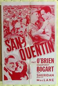h212 SAN QUENTIN one-sheet movie poster R56 Humphrey Bogart, Ann Sheridan