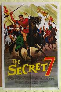 h200 SECRET SEVEN one-sheet movie poster '66 Italian sword and sandal!