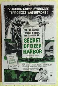 h201 SECRET OF DEEP HARBOR one-sheet movie poster '61 Edward L. Cahn