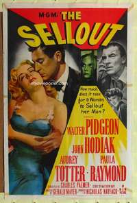 h199 SELLOUT one-sheet movie poster '52 Walter Pidgeon, Audrey Totter