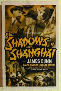 h192 SHADOWS OVER SHANGHAI one-sheet movie poster '38 Dunn, Morgan
