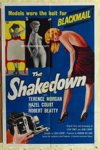 h191 SHAKEDOWN one-sheet movie poster '60 models were blackmail bait!
