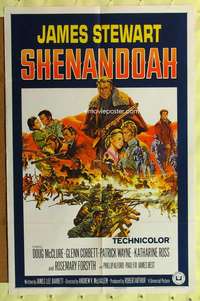 h187 SHENANDOAH one-sheet movie poster '65 James Stewart, Civil War!