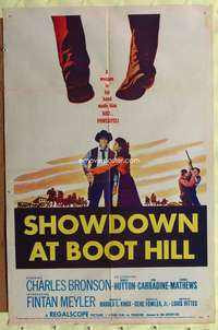h181 SHOWDOWN AT BOOT HILL one-sheet movie poster '58 Charles Bronson