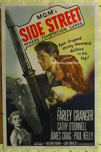 h180 SIDE STREET one-sheet movie poster '50 Farley Granger, O'Donnell