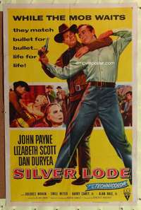 h177 SILVER LODE one-sheet movie poster '54 John Payne, Lizabeth Scott