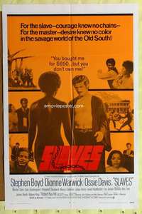 h168 SLAVES one-sheet movie poster '69 slavery sex, Dionne Warwick, Boyd