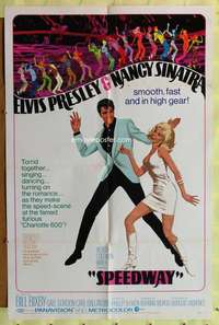 h156 SPEEDWAY one-sheet movie poster '68 Elvis Presley, Nancy Sinatra