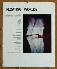 j025 FLOATING WORLDS theater window card '92 avant garde, dancing!