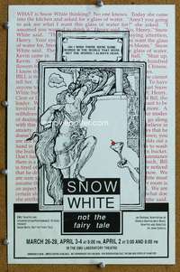 j039 SNOW WHITE NOT THE FAIRY TALE theater window card '93 John Capecci