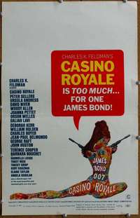j079 CASINO ROYALE movie window card '67 all-star James Bond spy spoof!