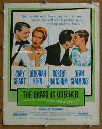 j123 GRASS IS GREENER movie window card '61 Cary Grant, Kerr, Mitchum
