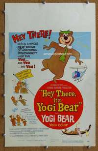 j130 HEY THERE IT'S YOGI BEAR movie window card '64 Hanna-Barbera
