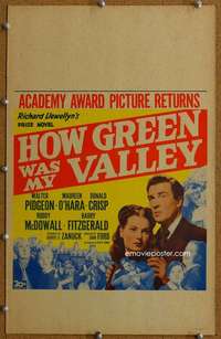 j133 HOW GREEN WAS MY VALLEY movie window card R46 John Ford, Pidgeon