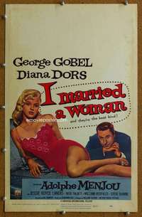 j137 I MARRIED A WOMAN movie window card '58 Gobel, sexy Diana Dors!