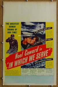 j139 IN WHICH WE SERVE movie window card '43 Noel Coward, David Lean