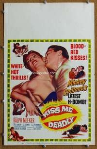 j145 KISS ME DEADLY movie window card '55 Mickey Spillane, Aldrich