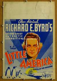 j150 LITTLE AMERICA movie window card '35 Admiral Richard E. Byrd