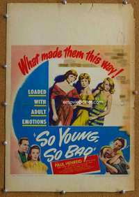 j202 SO YOUNG, SO BAD movie window card '50 Paul Henreid, Rita Moreno