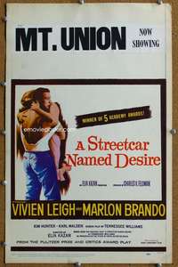 j210 STREETCAR NAMED DESIRE movie window card R58 Brando, Vivien Leigh