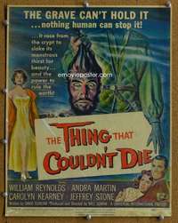 j216b THING THAT COULDN'T DIE movie window card '58 disembodied!