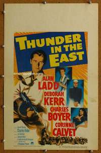 j221 THUNDER IN THE EAST movie window card '53 Alan Ladd, Kerr