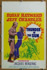 j222 THUNDER IN THE SUN movie window card '59 Susan Hayward
