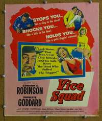 j239 VICE SQUAD movie window card '53 Edward G. Robinson, film noir