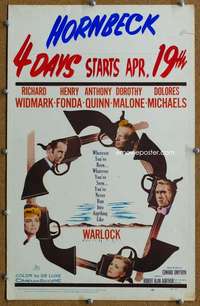 j242 WARLOCK movie window card '59 Henry Fonda, Richard Widmark