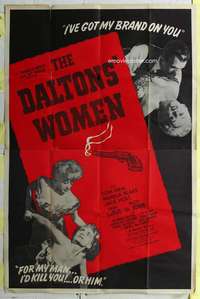 k007 DALTONS' WOMEN Forty by Sixty movie poster '50 Tom Neal, Pamela Blake
