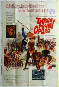 k009 THREE PENNY OPERA Forty by Sixty movie poster '63 Curt Jurgens