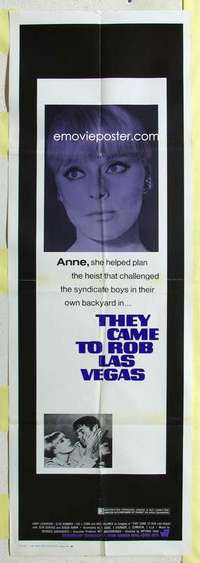 k011 THEY CAME TO ROB LAS VEGAS door panel movie poster '68 Sommer