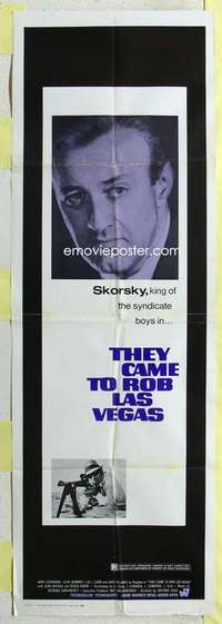 k013 THEY CAME TO ROB LAS VEGAS door panel movie poster '68 Lee Cobb