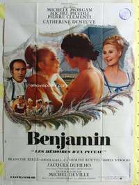k064 BENJAMIN French one-panel movie poster '68 Michele Morgan, Deneuve
