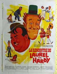 k101 FURTHER PERILS OF LAUREL & HARDY French one-panel movie poster '67