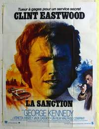 k084 EIGER SANCTION French one-panel movie poster '75 Eastwood directed!