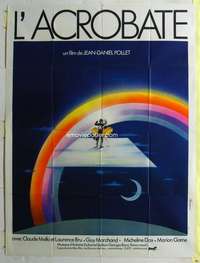 k122 L'ACROBATE French one-panel movie poster '76 cool rainbow space image!