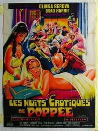 k126 POPPEA'S HOT NIGHTS French one-panel movie poster '69 Olinka Berova