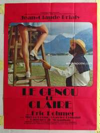 k075 CLAIRE'S KNEE French one-panel movie poster '71 Eric Rohmer, sexy legs!